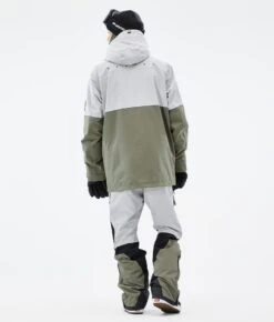 Doom Snowboard Jacket Men Light Grey/Black/Greenish -Snow Active Clothing Shop H0907 05 76gUMto