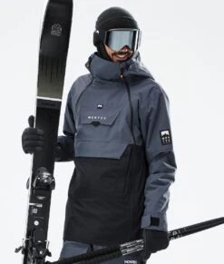 Doom Ski Jacket Men Metal Blue/Black -Snow Active Clothing Shop H0908 02 6cYmoNy
