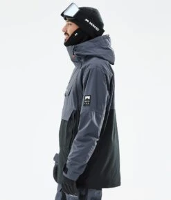 Doom Snowboard Jacket Men Metal Blue/Black -Snow Active Clothing Shop H0908 06 nHNfdTc