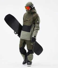 Doom Snowboard Jacket Men Olive Green/Black/Greenish -Snow Active Clothing Shop H0909 03 wqdp61B
