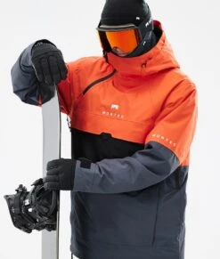 Dune Snowboard Jacket Men Orange/Black/Metal Blue -Snow Active Clothing Shop H0916 02 nPOi3im