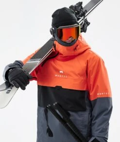 Dune Ski Jacket Men Orange/Black/Metal Blue -Snow Active Clothing Shop H0916 02 v19kDTi