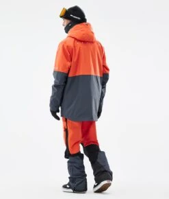 Dune Snowboard Jacket Men Orange/Black/Metal Blue -Snow Active Clothing Shop H0916 05 fFQrHfA