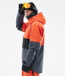 Dune Snowboard Jacket Men Orange/Black/Metal Blue -Snow Active Clothing Shop H0916 06 aczdmyO