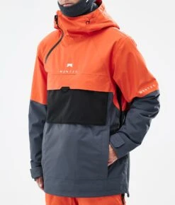 Dune Snowboard Jacket Men Orange/Black/Metal Blue -Snow Active Clothing Shop H0916 08 3iYcPB7