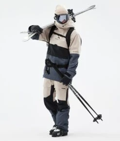 Dune Ski Jacket Men Sand/Black/Metal Blue -Snow Active Clothing Shop H0917 03 YZJNQob