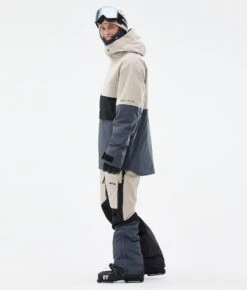 Dune Ski Jacket Men Sand/Black/Metal Blue -Snow Active Clothing Shop H0917 04 F4IsFBN