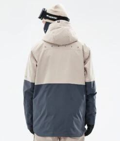 Dune Snowboard Jacket Men Sand/Black/Metal Blue -Snow Active Clothing Shop H0917 08 oNkTQjD