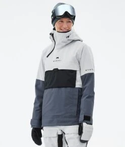 Dune W Ski Jacket Women Light Grey/Black/Metal Blue -Snow Active Clothing Shop H0928 02 Yurypzq