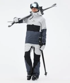 Dune W Ski Jacket Women Light Grey/Black/Metal Blue -Snow Active Clothing Shop H0928 04 kwQ4ta7