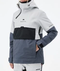 Dune W Snowboard Jacket Women Light Grey/Black/Metal Blue -Snow Active Clothing Shop H0928 08 VFaIbOd