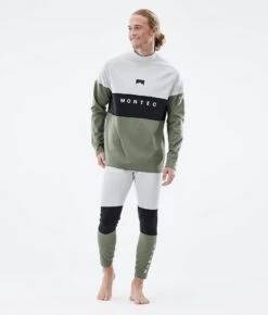 Alpha Base Layer Top Men Light Grey/Black/Greenish -Snow Active Clothing Shop H0955 04 qQcbHAN
