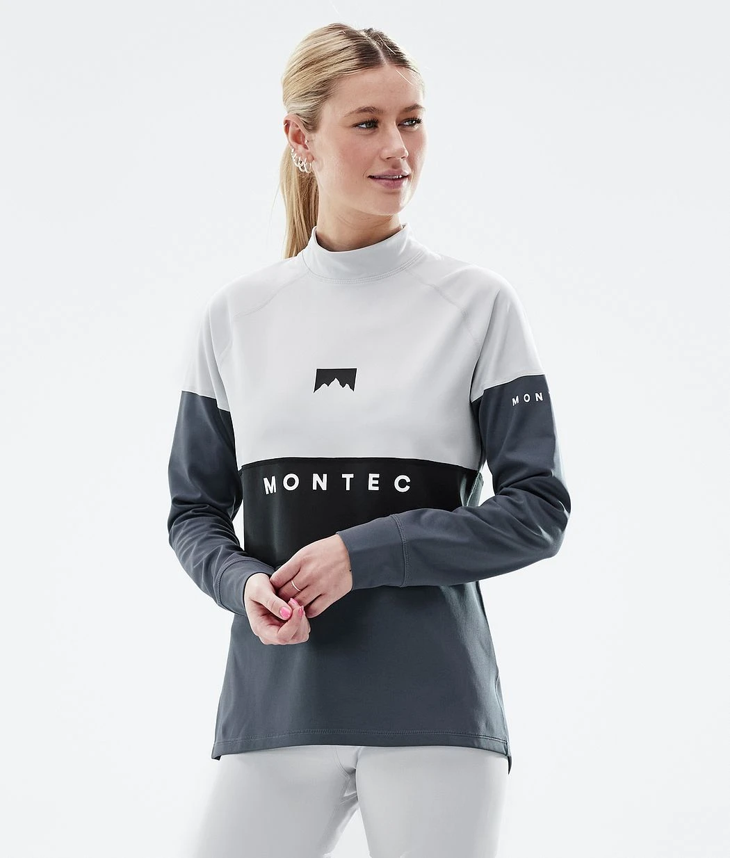 Alpha W Base Layer Top Women Light Grey/Black/Metal Blue 4 Alpha W Base Layer Top Women Light Grey/Black/Metal Blue - Image 2