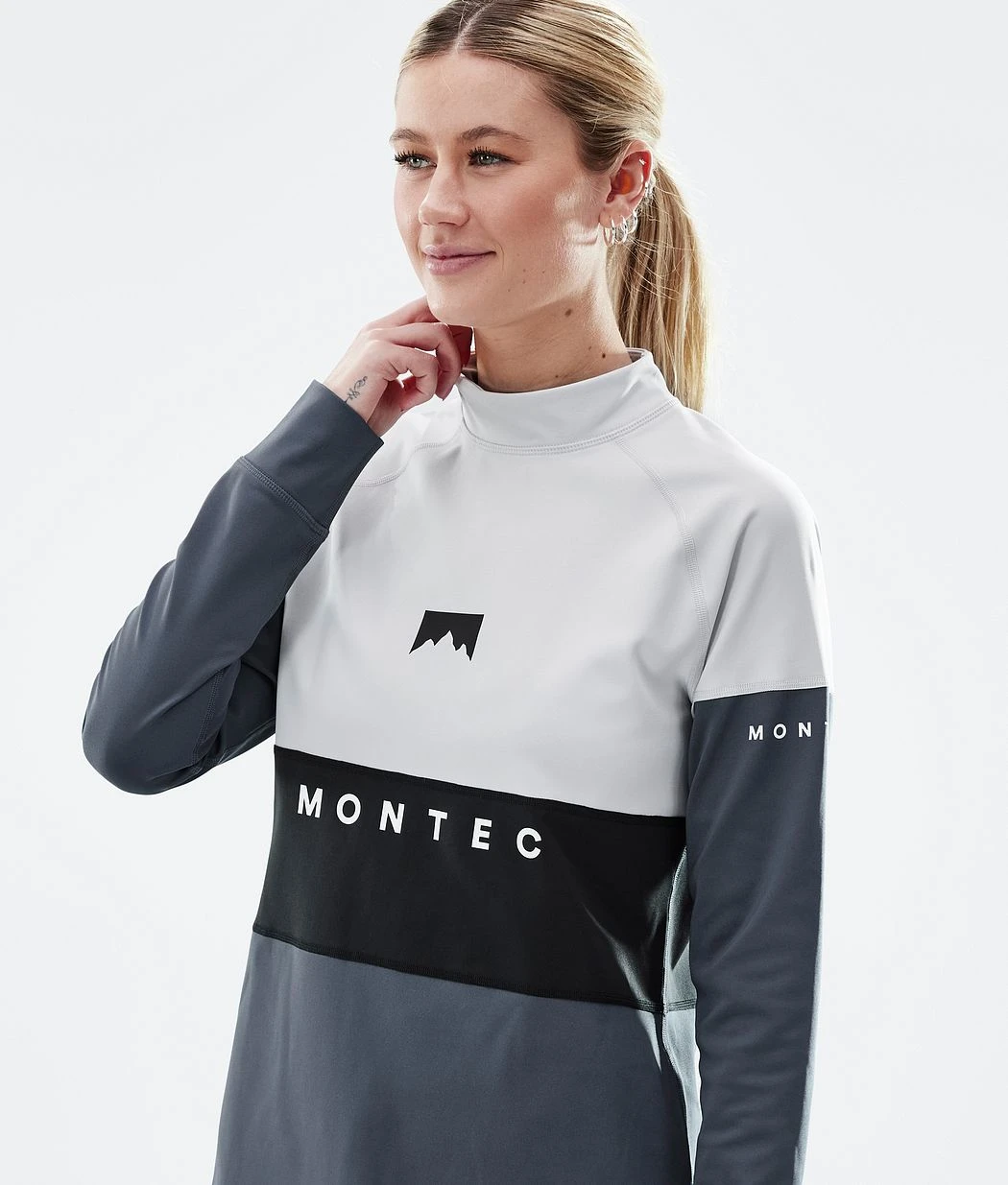 Alpha W Base Layer Top Women Light Grey/Black/Metal Blue 5 Alpha W Base Layer Top Women Light Grey/Black/Metal Blue - Image 3