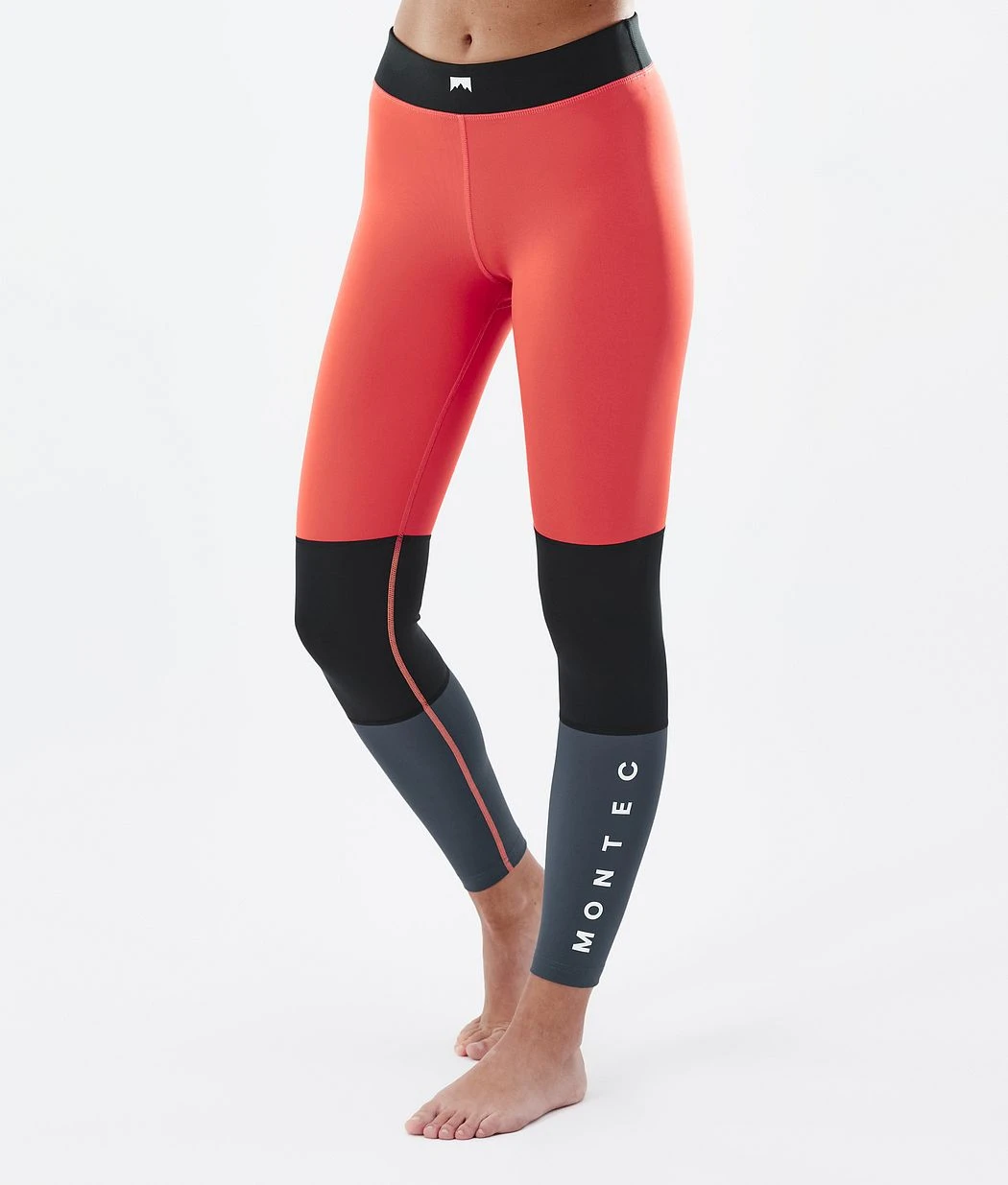 Alpha W Base Layer Pant Women Coral/Black/Metal Blue 4 Alpha W Base Layer Pant Women Coral/Black/Metal Blue - Image 2