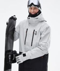 Fawk Snowboard Jacket Men Light Grey/Black -Snow Active Clothing Shop H1184 02 wNov9Ik