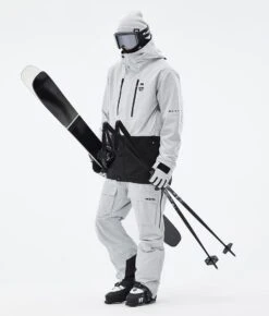Fawk Ski Jacket Men Light Grey/Black -Snow Active Clothing Shop H1184 03 oMzk4bu
