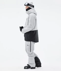 Fawk Ski Jacket Men Light Grey/Black -Snow Active Clothing Shop H1184 04 KN72XIR