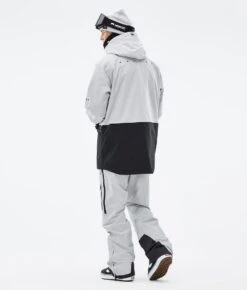 Fawk Snowboard Jacket Men Light Grey/Black -Snow Active Clothing Shop H1184 05 BvOi2Cs