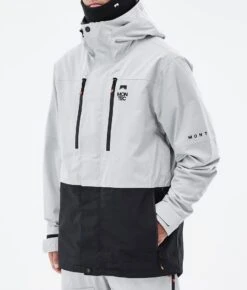Fawk Snowboard Jacket Men Light Grey/Black -Snow Active Clothing Shop H1184 08 SOdZ2tg