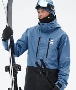 Fawk Ski Jacket Men Blue Steel/Black -Snow Active Clothing Shop H1186 02 NH3INH8