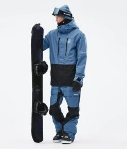 Fawk Snowboard Jacket Men Blue Steel/Black -Snow Active Clothing Shop H1186 03 gi6NF3Z