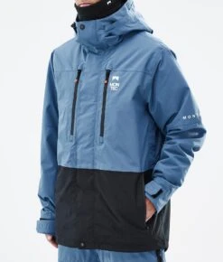 Fawk Ski Jacket Men Blue Steel/Black -Snow Active Clothing Shop H1186 08 koAoDMm