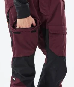 Fawk Snowboard Pants Men Burgundy/Black