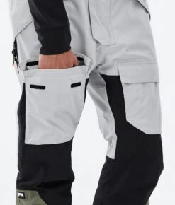 Fawk Snowboard Pants Men Light Grey/Black/Greenish