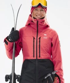 Moss W Ski Jacket Women Coral/Black -Snow Active Clothing Shop H1241 02 JhbCYEA