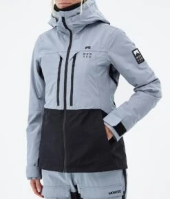 Moss W Snowboard Jacket Women Soft Blue/Black -Snow Active Clothing Shop H1245 08 4Fk7crI