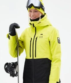 Moss W Snowboard Jacket Women Bright Yellow/Black -Snow Active Clothing Shop H1246 02 3j5ZdGm
