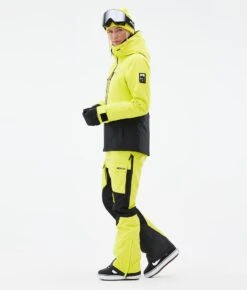 Moss W Snowboard Jacket Women Bright Yellow/Black -Snow Active Clothing Shop H1246 04 IZcCyQm