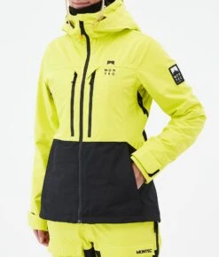 Moss W Snowboard Jacket Women Bright Yellow/Black -Snow Active Clothing Shop H1246 08 mnRwIJE