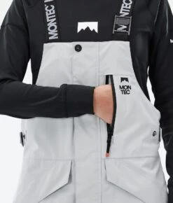 Fawk W Ski Pants Women Light Grey/Black/Metal Blue -Snow Active Clothing Shop H1268 05 BMAeFGi