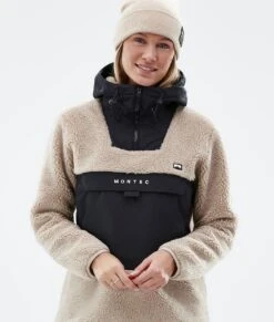 Lima W Fleece Hoodie Women Sand/Black -Snow Active Clothing Shop H1569 02 rbQDfzE