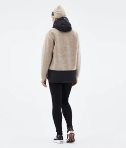 Lima W Fleece Hoodie Women Sand/Black -Snow Active Clothing Shop H1569 04 IhjTu67