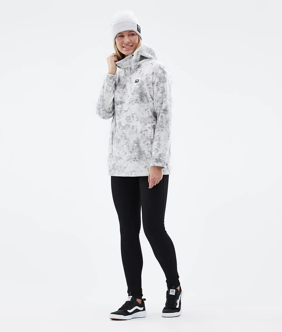 Delta W Fleece Hoodie Women Grey Tiedye 6 Delta W Fleece Hoodie Women Grey Tiedye - Image 4