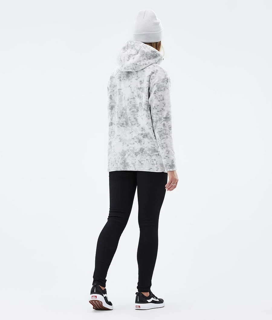 Delta W Fleece Hoodie Women Grey Tiedye 7 Delta W Fleece Hoodie Women Grey Tiedye - Image 5